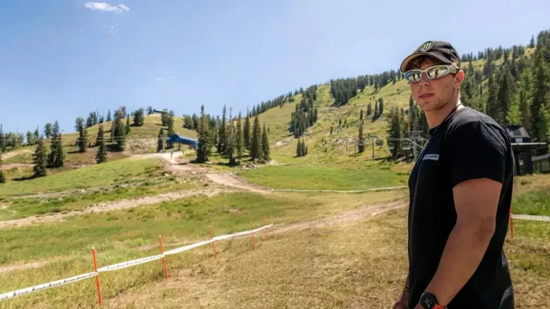 Jack Zenoni at a mountain bike location